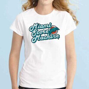 Miami Score Machine Graphic Tee Sports Fan Gift Casual Streetwear Statement Tee